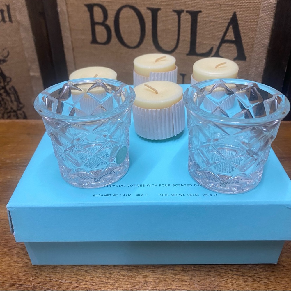Tiffany Votive Candle Set In Box - Picture 3 of 7